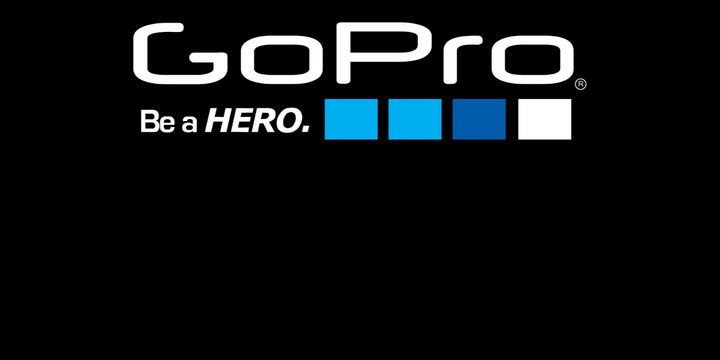 gopro logo on black background
