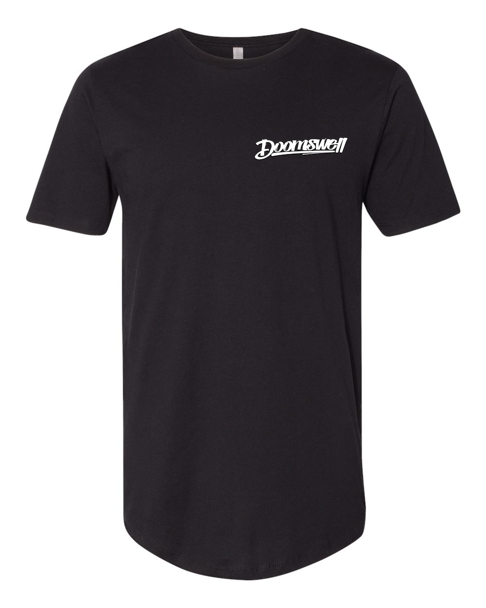 Short Sleeve Long Body Tee - Black