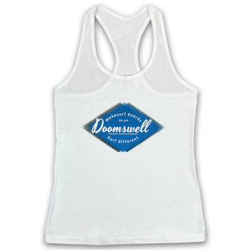 Women's Jersey Racerback Diamond Tank - White