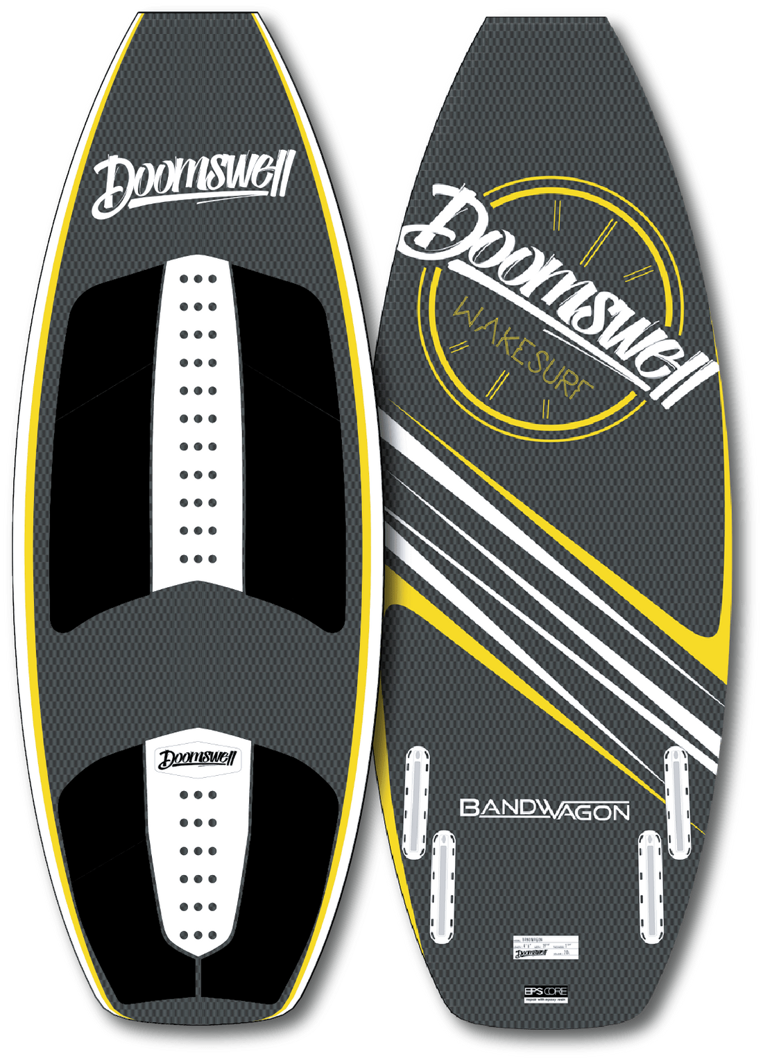 Doomswell Wakesurf 4'-6" Bandwagon - Carbon